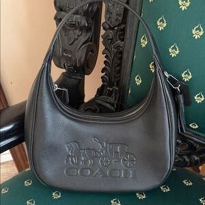 Coach Black Leather Shoulder Bag